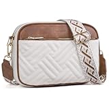 Roulens Gesteppte Damen Handy Umhängetasche, PU Leder Handy Schultertasche, Crossbody Bag für Damen mit Verstellbarem Breiter Gurt