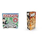 Monopoly Game, Family Board Game for 2 to 6 Players & Hasbro Gaming Jenga Classic, Children's Game That Promotes The Speed of Reaction, from 6 Years