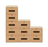 BigDean 10er Boxen-Set mit Schublade & Sichtfenster -...
