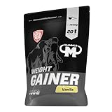 Mammut Nutrition Weight Gainer Crash 5000 Vanilla, Kohlenhydrate, Masseaufbau Gainer mit Creatin, 1400 g Zipp-Beutel