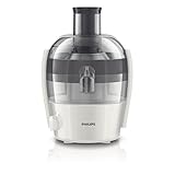 Philips HR1832/30 Viva Collection Entsafter 400 W, 1,5 L in einem Durchgang, schnelle Reinigung, grau/weiß