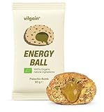 Vilgain BIO Energy Ball – veganer, glutenfreier Snack mit Datteln, Nussbutter & Erbsenprotein, ballaststoffreich, ohne Zuckerzusatz unterwegs & gesunde Ernährung, 30 g