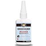 Sekundenkleber extra stark, 50g, Cyanoacrylate(CA) Superkleber, Superkleber extra stark für alles, Sekundenkleber flüssig - Dünnflüssig 3 CPS