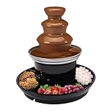 biniliubi Schokobrunnen Dreifach Schokoladenbrunnen Maschine Schwarz Lektrische LebensmittelerwäRmung Edelstahl Schokoladen Fondue Brunnen Tier Party Mit Obst Teller FüR Geburtstag Hochzeit Feier