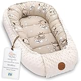 Nestchen Baby - Babynestchen Neugeborene Minky Babynest für kinderbett Vielseitiges tragbar Nest kuschelnest zubehör für babybett warm winter coccon Giraffen