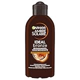 Garnier Bräunungsöl für vorgebräunte und dunkle Haut, Feuchtigkeitsspendendes Sonnenöl mit Kokosduft für intensive Bräune, Ambre Solaire Ideal Bronze, 1 x 200 ml