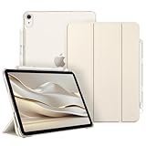 Fintie Hülle für iPad Air 11 Zoll M3 2025/M2 2024, iPad Air 5 2022/4 Generation 2020 10.9 Zoll mit Stifthalter, ultradünne leichte Schutzhülle Case mit transparenter Rückseite, Starlight