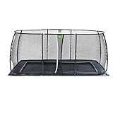 EXIT | Dynamic Boden-Trampolin - 244x427cm - Gartentrampolin - Outdoor - Inkl. Sicherheitsnetz