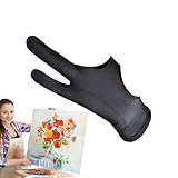 Zeichentablett-Handschuh, Zwei-Finger-Künstlerhandschuh für Tablet-Zeichnung, atmungsaktive Fäustlinge, rechte linke Hand, für Studenten, Anfänger, Kunstbegeisterte, Profis
