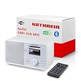 Kathrein DAB+ link M11 I DAB Plus Radio mit EWF I Digitalradio DAB+ & UKW, Internetradio I WLAN Radio mit Bluetooth für Streaming, Aux 3,5mm I DAB+ Radio mit Fernbedienung & App-Steuerung in weiß