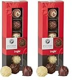 Peters Mit Genuss verführt | 5er Trüffel-Mischung | Hochwertige Pralinen mit Alkohol | Pralinés | Geschenkidee | Schokolade | Geschenk | Pralinenschachtel | Made in Germany | 62g (Packung mit 2)