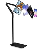 Tablet Bodenhalterung für ipad,Tragbarer Monitor Bodenständer für 15.6'',16'',Overhead Bett Tablet Mount Stand Halterung,Kompatibel mit 4.7''-16'' iPhone iPad Pro Air Mini,Samsung Tab,Surface Pro,Bild