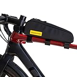 moodescape® Oberrohrtasche, 1,0 Liter, Top Tube Bag - Robustes Recyceltes Polyester - Einhändige Öffnung - Besonderer Fester Halt - Für Gravelbike, Rennrad, MTB
