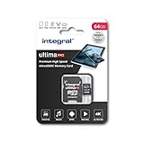 Integral Ultimapro - Memory Card 64 GB microSDHC/100 MB/s/Class 10 UHS-I U3/ V30 + Adapter