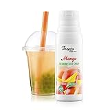 INSPIRE FOOD Echter Fruchtsirup für Bubble Tea Mischung - 300ml | Mango Fruchtsirup für Bubble Tea, Boba Tea, Slushes & Ice-Blended | 100 % vegetarisch, glutenfrei, ohne künstliche Farbstoffe