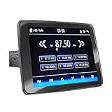 Autoradio mit 9 Zoll / 22,8 cm XXL Drehbarem Schwenkbarem Touchscreen Bildschirm I Mirrorlink für Android I Bluetooth Musik I 1xUSB, 2. USB-Anschluss mit Ladefunktion, SD, Aux I 1 DIN