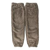 LOVIVER Oberschenkelhohe Socken, Plüsch-Beinstulpen, lange Kostüm-Beinstrümpfe, Slipper-Strümpfe über dem Knie, flauschige Socken für Schlafzimmer und, Khaki