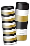 Folat 63761 Luftschlangen - BlackGold HNY - 4 mm x 4 Meter - 2 Stück - Silvester Deko, Neujahrs Party, Neujahr Silvesterdeko, Frohes Neues Jahr, Happy New Year