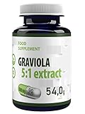 Hepatica Graviola Frucht Extrakt 2500mg Äquivalent (500mg von 5:1 Extrakt) 90 Vegan Kapseln, Laborgeprüft, Hochdosiert, Nicht GVO