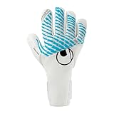 uhlsport Fußball Torwarthandschuhe Fangmaschine Cybertec - Absolutgrip HN - Torwart-Handschuh mit hervorragendem Grip und Neopren-Material, 9, weiß/cyberblau/schwarz