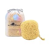 myHomeBody Premium Badeschwamm, Schaumstoff-Loofah-Schwamm, Körperschwamm für die Dusche -Großformat, viel Schaum, Curvy, 3er-Pack