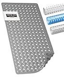 HITSLAM Badewannenmatte rutschfest,89 x 40cm Lange Antirutschmatte Badewanne,Duschmatte rutschfest BPA Frei，Schimmelresistent & Maschinenwaschbar,Schnelltrocknend und Leicht zu Reinigen,Grau