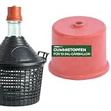 STREND PRO Gummistopfen 50mm mit Bohrung | Gärstopfen für Gärspund & Gärröhrchen | Gummi Stopfen für Weinballon 5 Liter & Gärballon | Gärkappe Zubehör zum Wein selber Machen