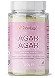 GoodBake Agar-Agar Pulver 150g – veganes, pflanzliches Geliermittel & Verdickungsmittel –Gelatine-Ersatz – zum Andicken, Stabilisieren von Desserts, Cremes uvm. – vegan, halal