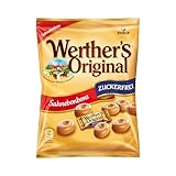 Werther's Original – 1 x 70g – Zuckerfreie Sahnebonbons mit leckerem Karamellgeschmack