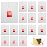 Kueohse 100 StüCk Tee Beutel Aufguss mit Schnur Heilung Siegel 7 X 6 cm Sachet Filter Papier Nylon Tee Beutel Leere Tee Beutel
