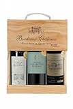 La Grande Vinothèque Selection Bordeaux - Wein Set Rotwein mit Goldmedaille in Holzkiste - Ideal als Geschenk - Herkunft : Frankreich (3 x 0.75 l)