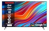 TELEFUNKEN XU65GA660S 65 Zoll Fernseher/Google Smart TV (4K Ultra HD, HDR Dolby Vision, Triple-Tuner, Bluetooth, Dolby Atmos) HD+ 6 Monate inkl.