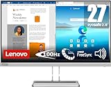 Lenovo L27i-40 | 27' Full HD Monitor | 1920x1080 | 100Hz | 300 nits | 4ms Reaktionszeit | HDMI | VGA | AMD FreeSync | grau