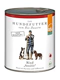 defu Hundefutter | 6 x 820 g | Bio Rind Sensitiv | Premium Bio Nassfutter Menü | Alleinfuttermittel für Hunde