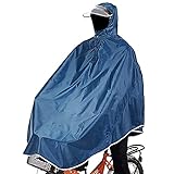 sorliva Regenponcho für Camping Fahrrad Regenmantel Regenschutz mit Kapuze, Poncho-Meeresblau