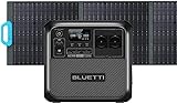 BLUETTI Solar Generator AC180 mit PV200 Solarpanel, 1152Wh LiFePO4 Solargenerator mit 2 1800W (2700W Peak) AC Ausgänge, Balkonkraft Aufladezeit 45 Min. bis 80% für Camping, Reise, Stromausfall