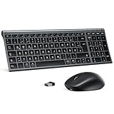 iClever Tastatur Maus Set Kabellos, Bluetooth Tastatur mit...