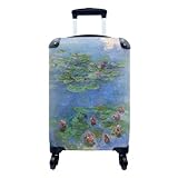Koffer Reisekoffer Hartschalenkoffer Trolley 35x55 cm Seerosen rot - Gemälde von Claude Monet