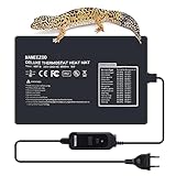 NANEEZOO Reptil Heizmatte - Terrarium Reptilienheizmatte Wärmematte für Reptilien Gecko Schildkröte Eidechse Schlangen, Pet Tank Warmer Mat Pad mit Thermostat (16W 20-30CM)