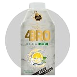 4BRO Ice Tea Lemon - Erfrischender Eistee mit Zitronen-Geschmack - Wiederverschließbare Kappe - 8 x 500 ml