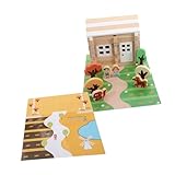 WOONEKY 75 Stück Teiliges Holzspielzeug für Kreative Bauklötze mit Luban Mortise und Tenon Struktur Pädagogisches Konstruktionsspielzeug für Frühe Bildung und Räumliche Vorstellungskraft