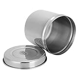 ZAWELIYO Wattebauschbecher aus Edelstahl für den Heimgebrauch Im Krankenhaus, Langlebige Box mit Deckel für Arztpraxis, Schönheitssalon, Veterinärbedarf