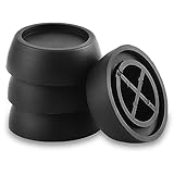 4 Stk Vibrationsdämpfer Waschmaschine, Schwingungsdämpfer Waschmaschine, Antivibrationsfüße Fußpolster Fussdämpfer, Anti Vibration Füße Dämpfer für Waschmaschinen Trockner Gummifüße (Schwarz)