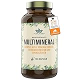 naturalie® - Multimineral Komplex mit 9 Mineralstoffen/Spurenelementen | laborgeprüft und bioverfügbare Verbindungen | 160 Kapseln im GLAS - BPA frei | Zink, Selen, Magnesium, Kupfer, Jod, uvm.