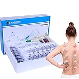 24 Tassen Schröpftherapie Set,Schröpfgläser mit Vakuumpumpe, Chinesisches Schröpftherapie Set mit Pumpe, Schröpfen Rückenmassage Tool Set Entlastung Müdigkeit
