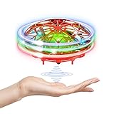 Kizmyee UFO Mini-Drohne, handgesteuerte Flugdrohne, LED-Lichter, Infrarot-Induktion, handgesteuertes, wiederaufladbares Flugspielzeug