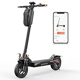 E Scooter mit Straßenzulassung, 10 Zoll Offroad Luftreifen mit doppeltem Stoßdämpfungssystem, Batterie 12,5 Ah 60–70 km Reichweite, LCD-Instrumententafel, Maximale Tragfähigkeit 150 kg, Smart APP