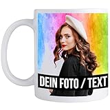 Fototasse selbst gestalten, Keramik - Personalisierte Tasse Motivtasse Tasse mit foto Tasse personalisiert Geschenktasse Sublimationstassen Weiß