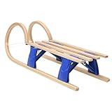 SKM Klappschlitten 110 cm Sperrholz,Sportartikel,Outdoor-Aktivitäten,Wintersport & -Aktivitäten,Schlitten,Beige,5.7 kg,93699