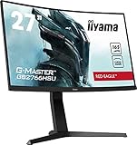 iiyama G-Master Red Eagle GB2766HSU-B1 Curved 68,5cm 27' VA LED Gaming Monitor Full-HD HDMI DP USB2.0 1ms Reaktionszeit 165Hz FreeSync-Premium Höhenverstellung Pivot schwarz